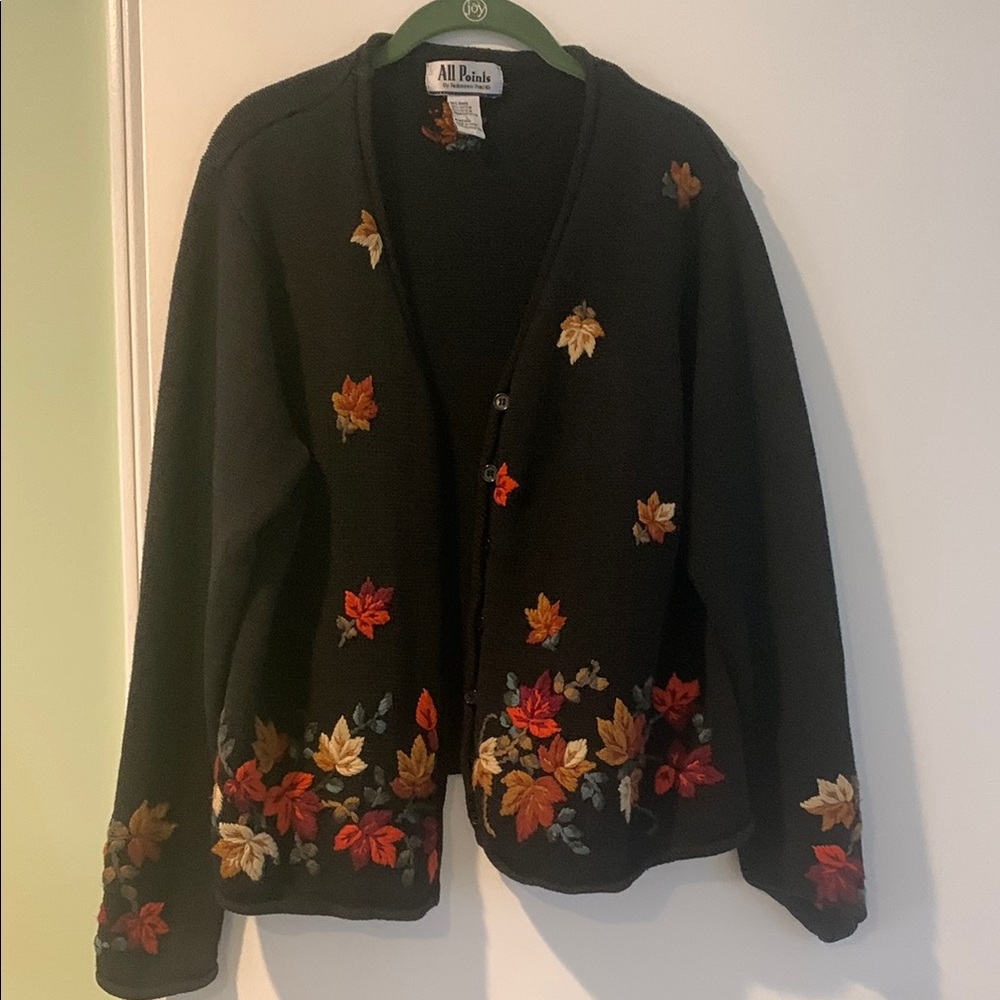 All Points Floral Embroidered Cardigan